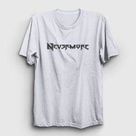 Presmono Logo Nevermore Beyaz Unisex T-shirt