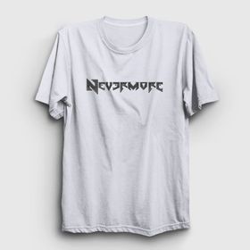 Presmono Logo Nevermore Beyaz Unisex T-shirt