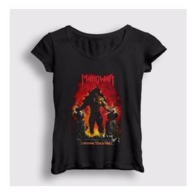 Presmono Louder Than Hell Manowar Kadın T-shirt