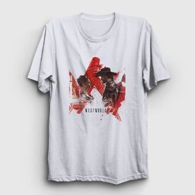 Presmono Maeve Hector Westworld Beyaz Unisex T-Shirt