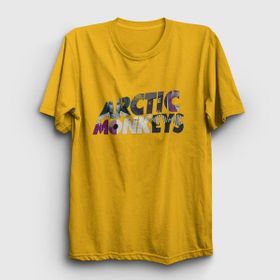 Presmono Mask Arctic Monkeys Sarı Unisex T-Shirt