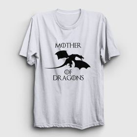 Presmono Mother of Dragons Game of Thrones Beyaz Unisex T-shirt