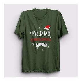 Presmono Mustache Merry Christmas Yılbaşı Kadın T-shirt