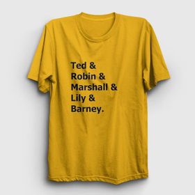 Presmono Names How I Met Your Mother Sarı Unisex T-shirt