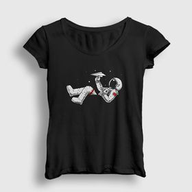 Presmono Paper Plane Astronaut Space Astronot Uzay Kadın T-shirt
