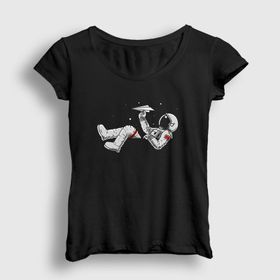 Presmono Paper Plane Astronaut Space Astronot Uzay Kadın T-shirt