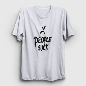 Presmono People Suck Beyaz Unisex T-Shirt
