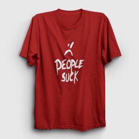 Presmono People Suck Xxxtentacion Kırmızı Unisex T-Shirt