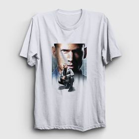 Presmono Poster V2 Prison Break Beyaz Unisex T-shirt