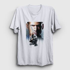 Presmono Poster V2 Prison Break Beyaz Unisex T-shirt