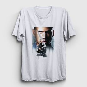 Presmono Poster V2 Prison Break Beyaz Unisex T-shirt