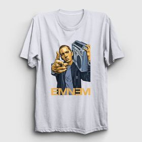 Presmono Radio Eminem Beyaz Unisex T-Shirt