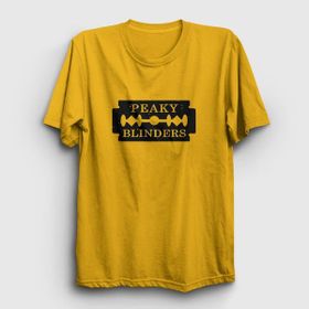 Presmono Razor Blade Peaky Blinders Sarı Unisex T-Shirt