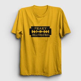 Presmono Razor Blade Peaky Blinders Sarı Unisex T-Shirt