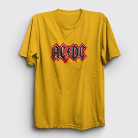 Presmono Red Black AC/DC Sarı Unisex T-Shirt