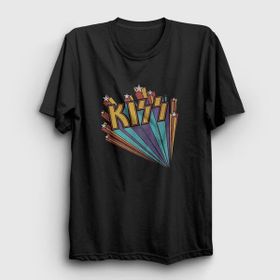 Presmono Retro Kiss Siyah Unisex T-Shirt