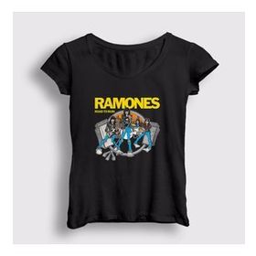 Presmono Road To Run Ramones Kadın T-shirt