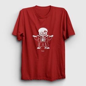 Presmono Sans Undertale Kırmızı Unisex T-Shirt