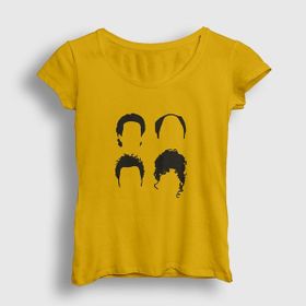 Presmono Sarı Heads Seinfeld Kadın T-Shirt