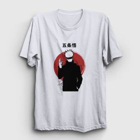 Presmono Satoru Anime Jujutsu Kaisen Beyaz Unisex T-Shirt