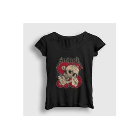 Presmono Shortest Straw Metallica Kadın T-shirt