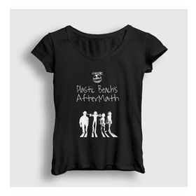 Presmono Siyah Aftermath Gorillaz Kadın T-Shirt