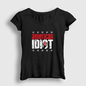 Presmono Siyah American Idiot V3 Green Day Kadın T-Shirt