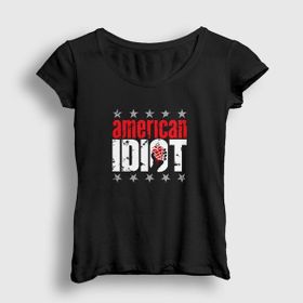 Presmono Siyah American Idiot V3 Green Day Kadın T-Shirt