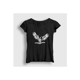 Presmono Siyah Angel Gym Fitness Zyzz Kadın T-shirt