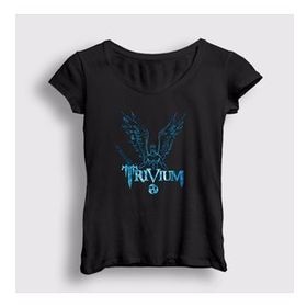 Presmono Siyah Angel Trivium Kadın T-Shirt