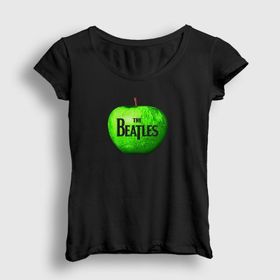 Presmono Siyah Apple The Beatles Kadın T-Shirt