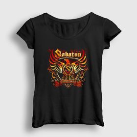Presmono Siyah Arms Sabaton Kadın T-Shirt