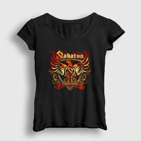 Presmono Siyah Arms Sabaton Kadın T-Shirt