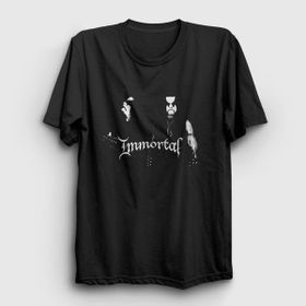 Presmono Siyah Band Immortal Erkek T-Shirt