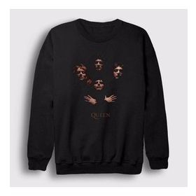 Presmono Siyah Band Queen Unisex Sweatshirt