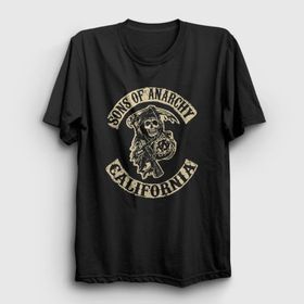 Presmono Siyah California V2 Sons Of Anarchy Unisex T-Shirt