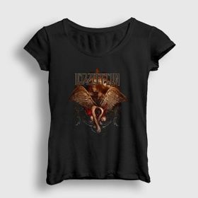 Presmono Siyah Crete Led Zeppelin Kadın T-Shirt