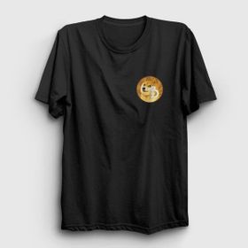 Presmono Siyah Dogecoin Bitcoin Unisex T-Shirt