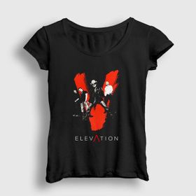 Presmono Siyah Elevation U2 Kadın T-Shirt