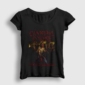 Presmono Siyah Evisceration Cannibal Corpse Kadın T-Shirt