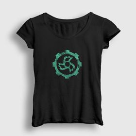 Presmono Siyah Gear Jinjer Kadın T-Shirt