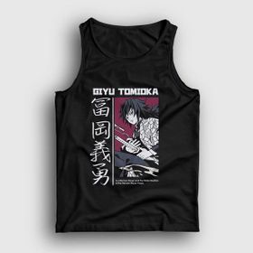 Presmono Siyah Giyu Tomioka V4 Anime Demon Slayer Kimetsu No Yaiba Unisex T-shirt