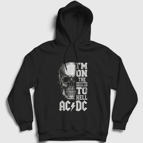Presmono Siyah Highway to Hell Skull Ac/Dc Unisex Sweatshirt