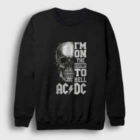 Presmono Siyah Highway to Hell Skull Ac/Dc Unisex Sweatshirt