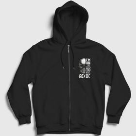 Presmono Siyah Highway to Hell Skull Ac/Dc Unisex Sweatshirt