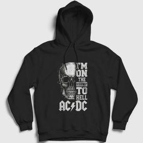 Presmono Siyah Highway to Hell Skull Ac/Dc Unisex Sweatshirt