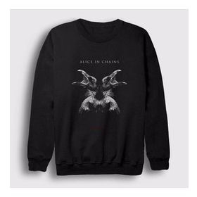 Presmono Siyah Hollow Alice in Chains Unisex Sweatshirt