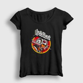 Presmono Siyah Jedi Judas Priest Kadın T-Shirt