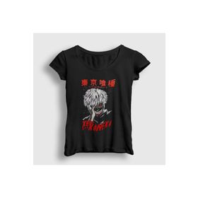 Presmono Siyah Ken Kaneki Anime Tokyo Ghoul Kadın T-shirt