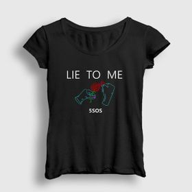Presmono Siyah Lie 5 Seconds Of Summer Kadın T-Shirt